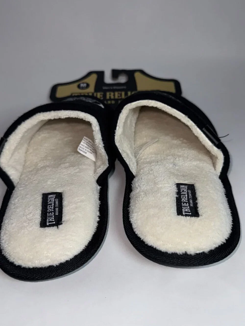 True religon Men's Designer Slippers House Shoes Slides Size 9-10 us